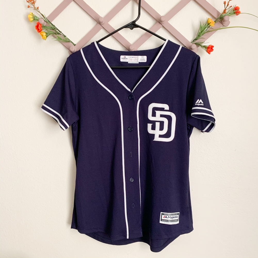 Padres Majestic Cool Base Jersey Youth - Youth L / Ladies S